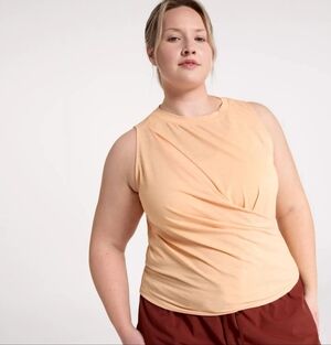 Calia Wrap Front Tissue Tank. Size XL. Color Peach Sherbet